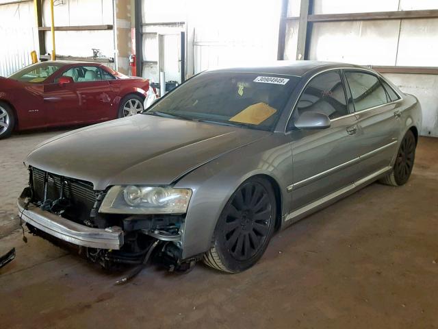 WAUML44EX4N015942 - 2004 AUDI A8 L QUATT GRAY photo 2