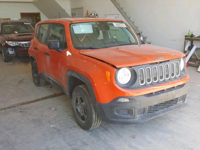 ZACCJBAB5JPJ43167 - 2018 JEEP RENEGADE S ნარინჯისფერი ფოტო 1