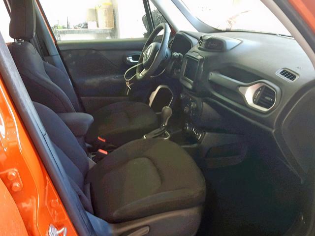 ZACCJBAB5JPJ43167 - 2018 JEEP RENEGADE S ნარინჯისფერი ფოტო 5