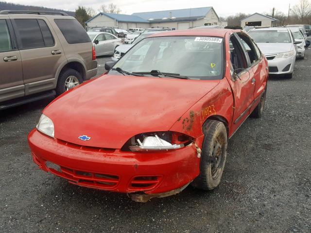 1G1JF524927355963 - 2002 CHEVROLET CAVALIER L RED photo 2