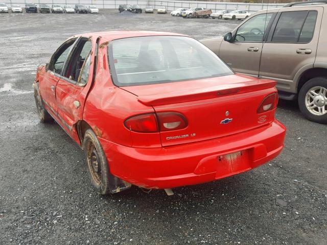 1G1JF524927355963 - 2002 CHEVROLET CAVALIER L RED photo 3