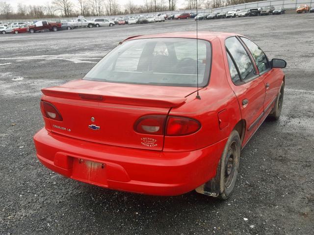 1G1JF524927355963 - 2002 CHEVROLET CAVALIER L RED photo 4