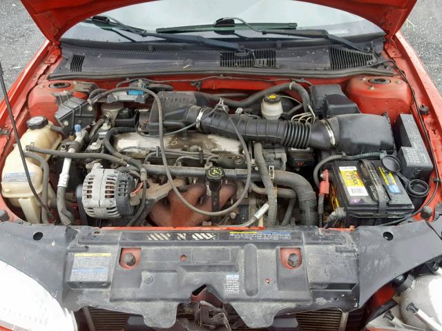 1G1JF524927355963 - 2002 CHEVROLET CAVALIER L RED photo 7