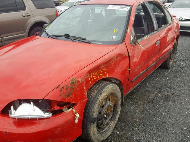 1G1JF524927355963 - 2002 CHEVROLET CAVALIER L RED photo 9