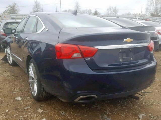 2G1145S38G9180849 - 2016 CHEVROLET IMPALA LTZ BLUE photo 3