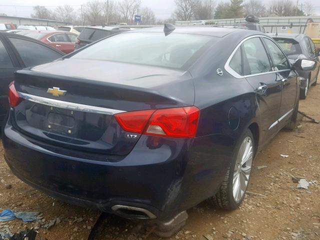 2G1145S38G9180849 - 2016 CHEVROLET IMPALA LTZ BLUE photo 4