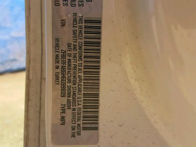 ZFBERFAB6H6G99809 - 2017 RAM PROMASTER 白色 照片 10