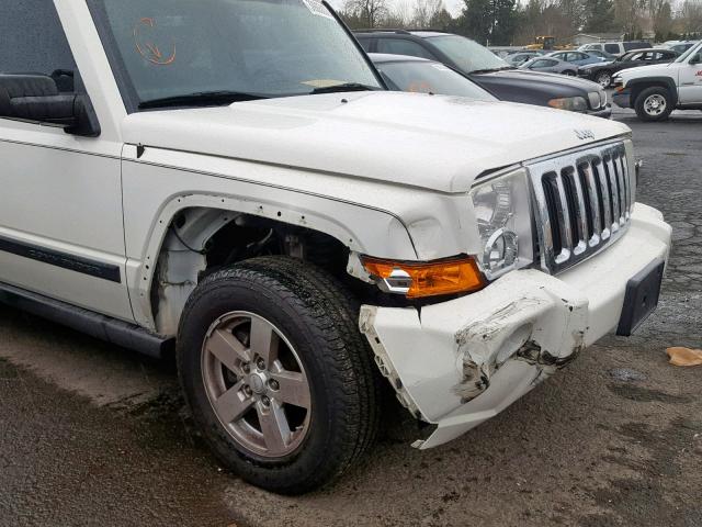1J8HG48K87C598805 - 2007 JEEP COMMANDER თეთრი ფოტო 9