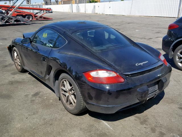 WP0AA29878U760436 - 2008 PORSCHE CAYMAN S BLACK photo 3