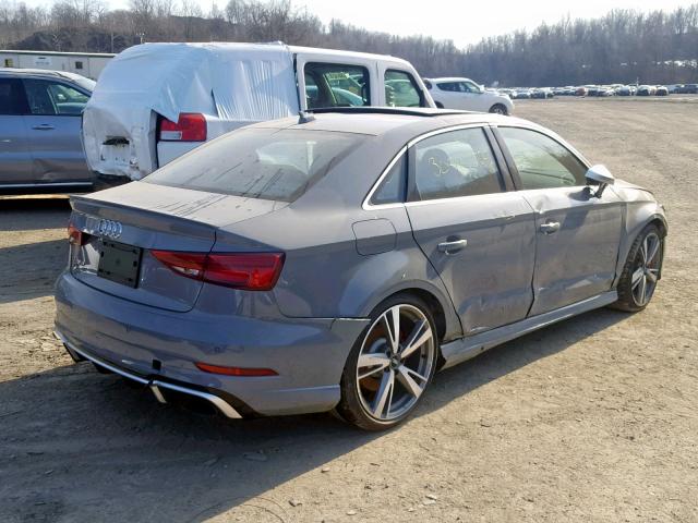 WUABWGFF2J1908458 - 2018 AUDI RS3 GRAY photo 4