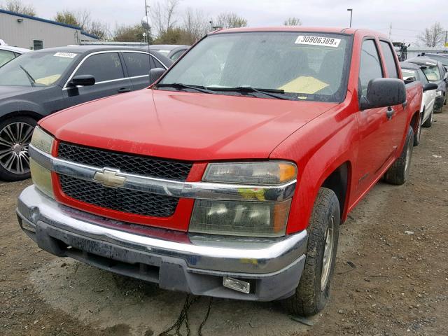 1GCCS136X58256328 - 2005 CHEVROLET COLORADO RED photo 2