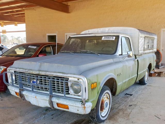 CC142A100585 - 1972 CHEVROLET C-10 GREEN photo 2