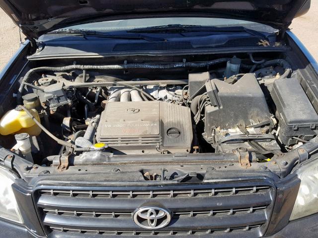 JTEHF21A930154971 - 2003 TOYOTA HIGHLANDER BLACK photo 7