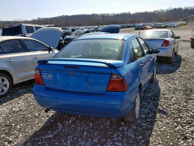 1FAHP34N57W162998 - 2007 FORD FOCUS ZX4 BLUE photo 4