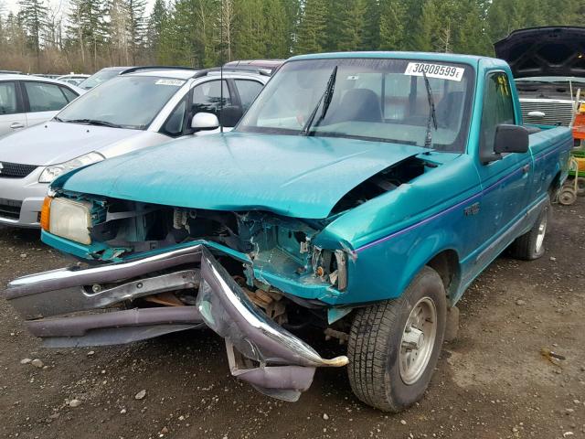 1FTCR10AXRPB17879 - 1994 FORD RANGER TURQUOISE photo 2