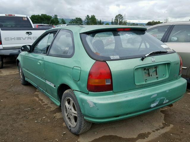 2HGEJ6345TH100925 - 1996 HONDA CIVIC DX GREEN photo 3