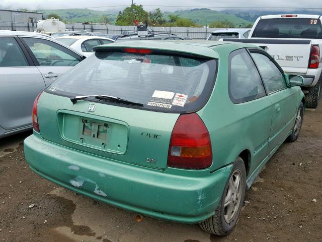 2HGEJ6345TH100925 - 1996 HONDA CIVIC DX GREEN photo 4