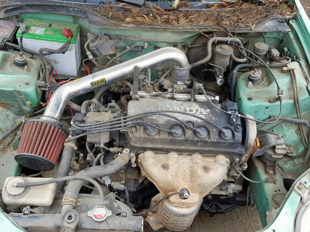 2HGEJ6345TH100925 - 1996 HONDA CIVIC DX GREEN photo 7