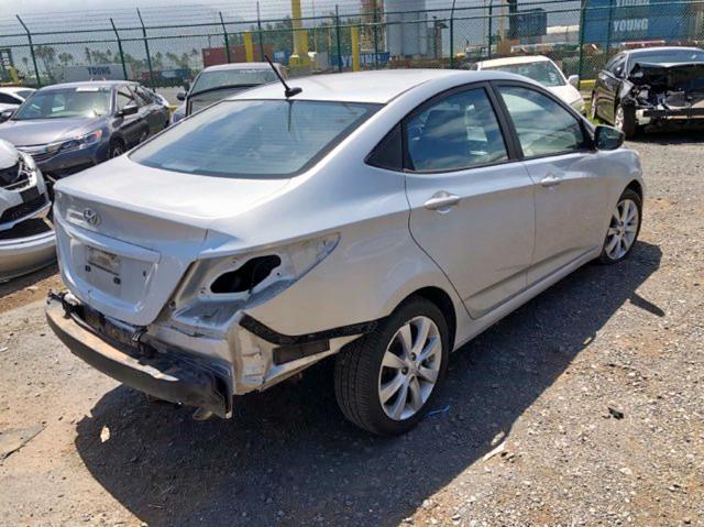 KMHCU4AE6DU328570 - 2013 HYUNDAI ACCENT GLS SILVER photo 4