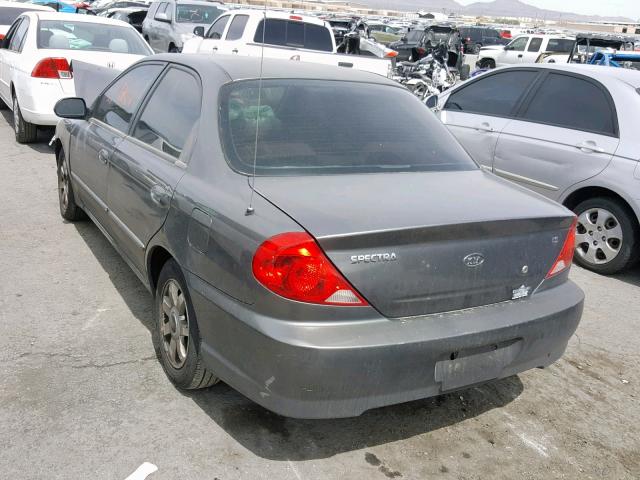 KNAFB121925201656 - 2002 KIA SPECTRA BA GRAY photo 3