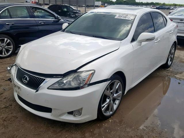 JTHBF5C21A2099532 - 2010 LEXUS IS 250 WHITE photo 2