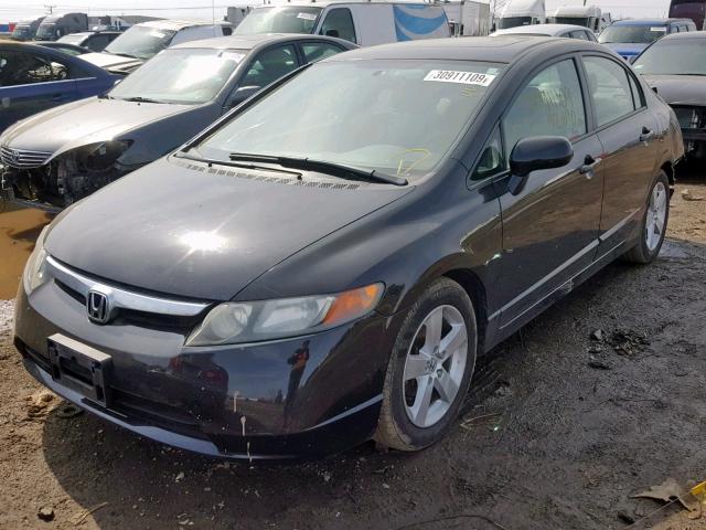 2HGFA16867H500021 - 2007 HONDA CIVIC EX BLACK photo 2