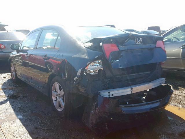 2HGFA16867H500021 - 2007 HONDA CIVIC EX BLACK photo 3