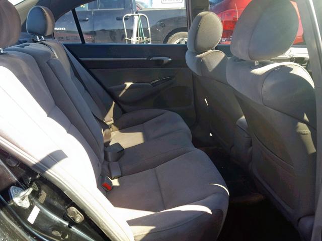 2HGFA16867H500021 - 2007 HONDA CIVIC EX BLACK photo 6