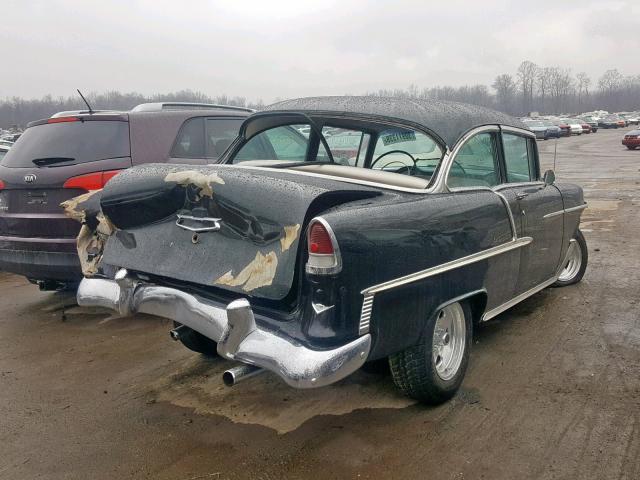 C55K083097 - 1955 CHEVROLET BEL AIR BLACK photo 4