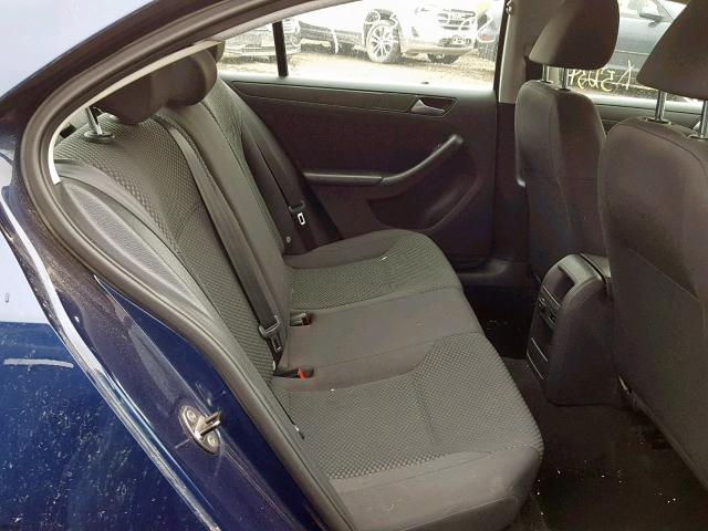 3VW2K7AJ2EM375778 - 2014 VOLKSWAGEN JETTA BASE BLUE photo 6