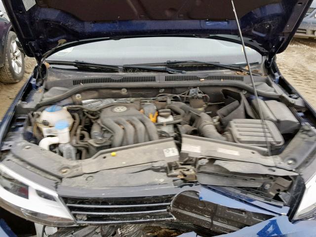 3VW2K7AJ2EM375778 - 2014 VOLKSWAGEN JETTA BASE BLUE photo 7