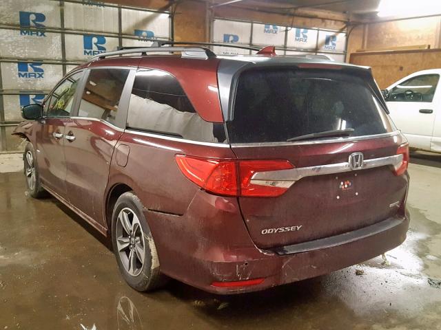 5FNRL6H83JB000153 - 2018 HONDA ODYSSEY TO BURGUNDY photo 3