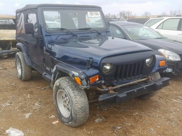 1J4FA29P1YP782969 - 2000 JEEP WRANGLER / BLUE photo 1