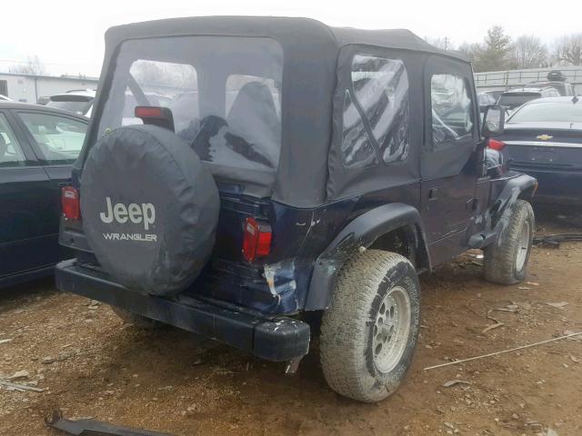 1J4FA29P1YP782969 - 2000 JEEP WRANGLER / BLUE photo 4