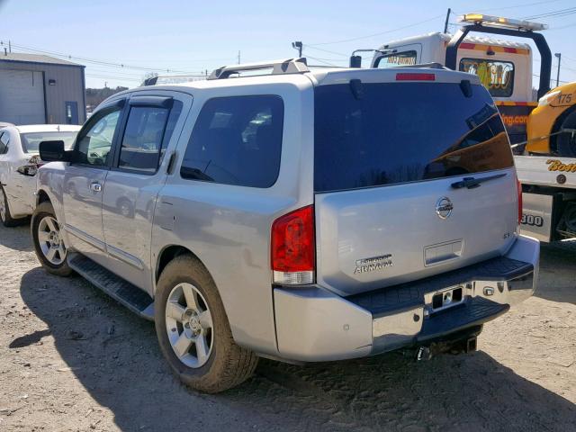 5N1AA08B44N709087 - 2004 NISSAN ARMADA SE SILVER photo 3