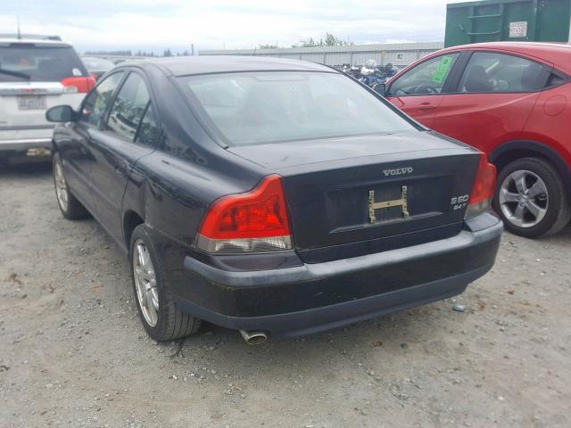 YV1RS58D622120229 - 2002 VOLVO S60 2.4T BLACK photo 3