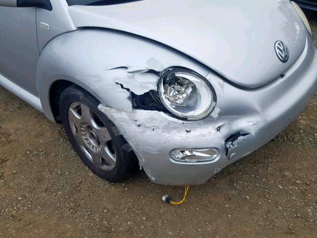 3VWCP21C32M416974 - 2002 VOLKSWAGEN NEW BEETLE ვერცხლისფერი ფოტო 9