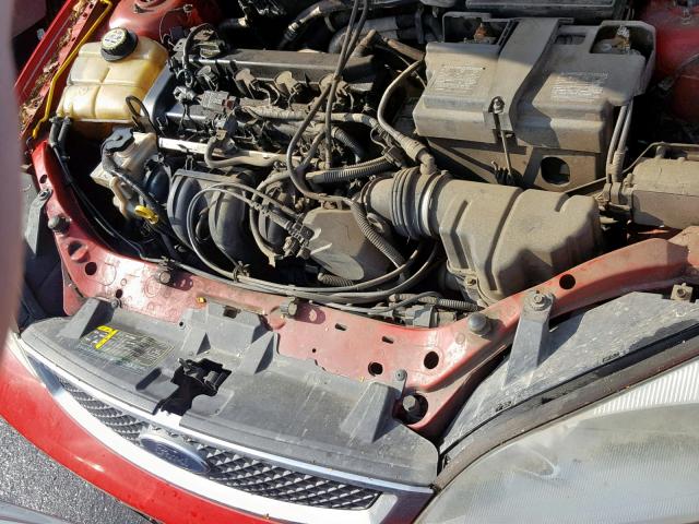 1FAHP31N27W198619 - 2007 FORD FOCUS ZX3 RED photo 7