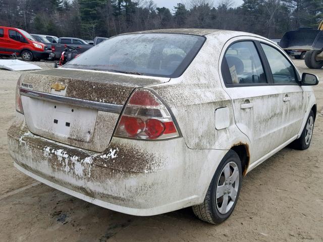 KL1TD56657B064678 - 2007 CHEVROLET AVEO BASE თეთრი ფოტო 4