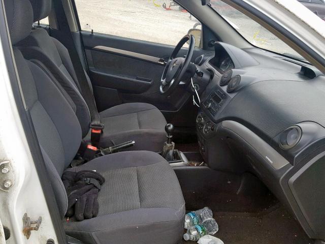 KL1TD56657B064678 - 2007 CHEVROLET AVEO BASE თეთრი ფოტო 5