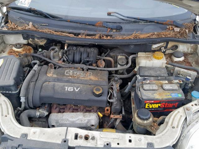 KL1TD56657B064678 - 2007 CHEVROLET AVEO BASE თეთრი ფოტო 7