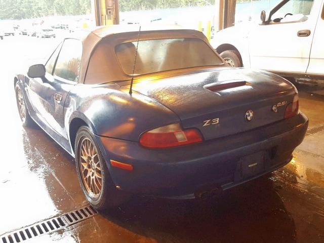 WBACN33471LM02447 - 2001 BMW Z3 2.5 BLUE photo 3