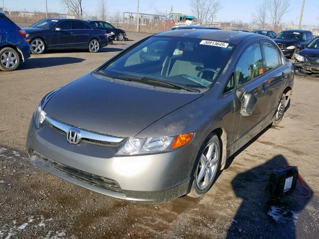 2HGFA16337H002654 - 2007 HONDA CIVIC DX GRAY photo 2