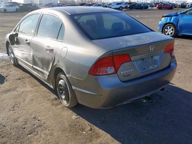 2HGFA16337H002654 - 2007 HONDA CIVIC DX GRAY photo 3