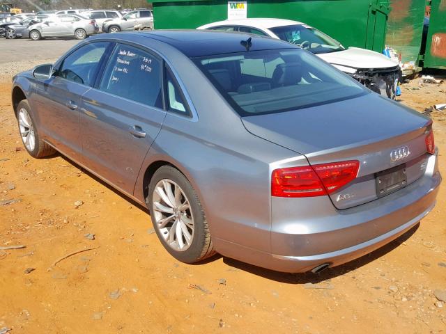 WAURVAFD2BN010816 - 2011 AUDI A8 L QUATT GRAY photo 3