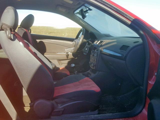 1G2AL18H297134075 - 2009 PONTIAC G5 RED photo 5