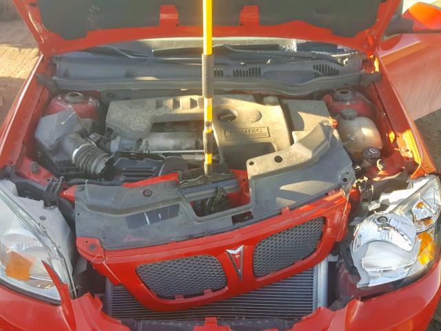 1G2AL18H297134075 - 2009 PONTIAC G5 RED photo 7