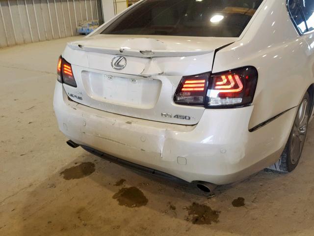 JTHBC96S175010402 - 2007 LEXUS GS 450H WHITE photo 9