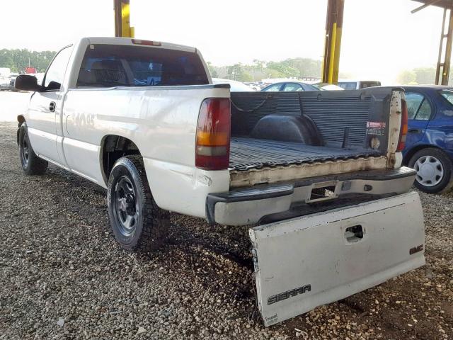 1GTEC14V12Z900834 - 2002 GMC NEW SIERRA WHITE photo 3