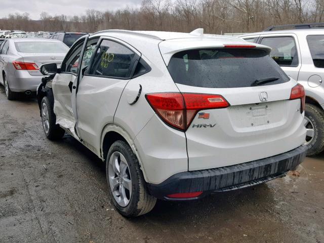 3CZRU6H76GM701286 - 2016 HONDA HR-V EXL WHITE photo 3